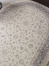 Ковер рельефный из Турции Jasmine 35831Z CREAM / L.GREY Овал