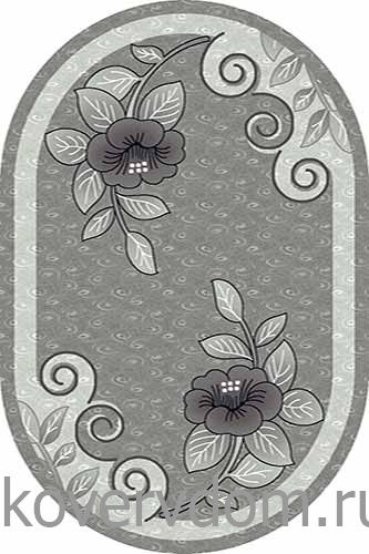 Ковер MEGA CARVING 4784 GRAY Овал