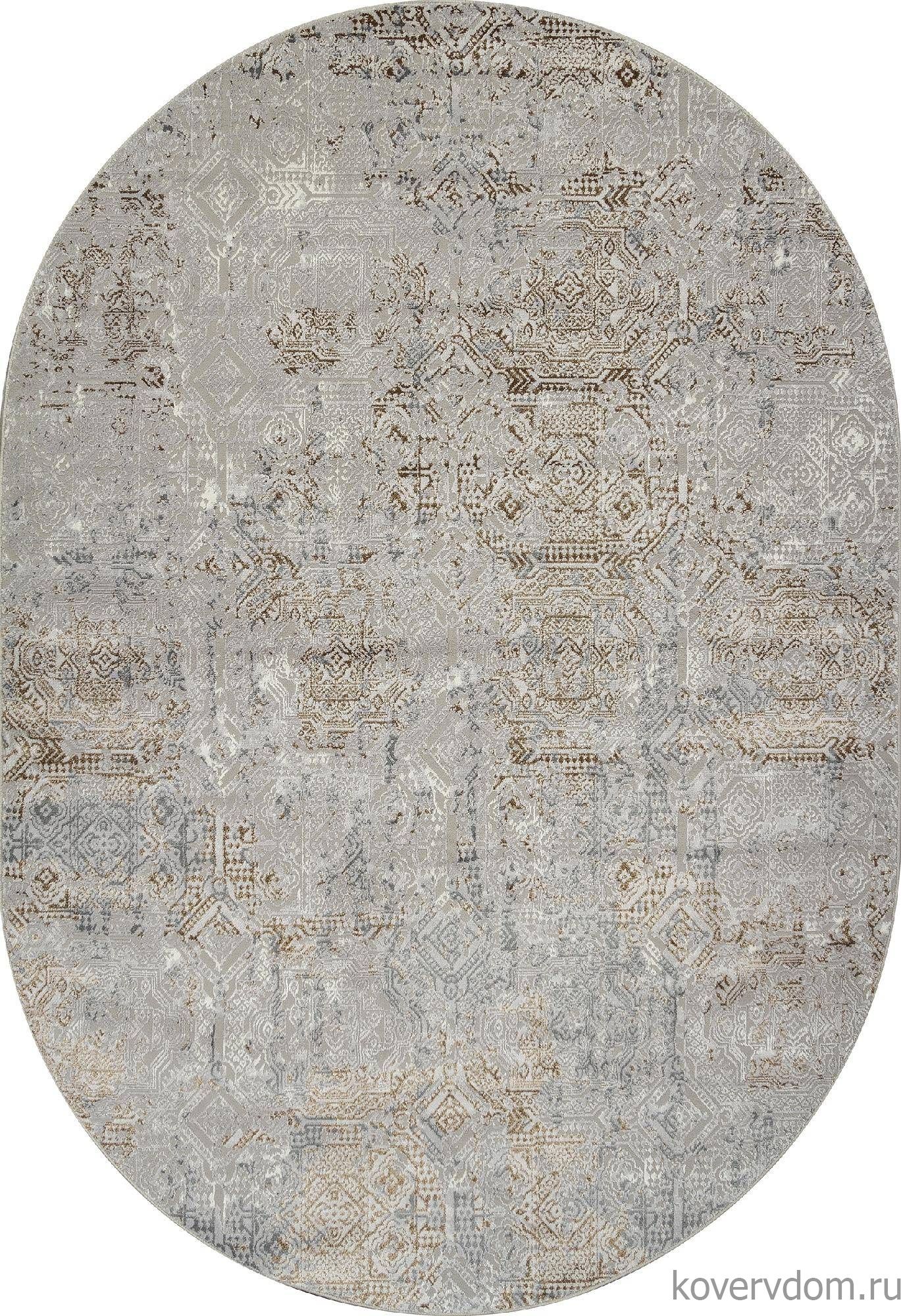 Ковер PALERMO-A F281 GRAY-GREEN Овал