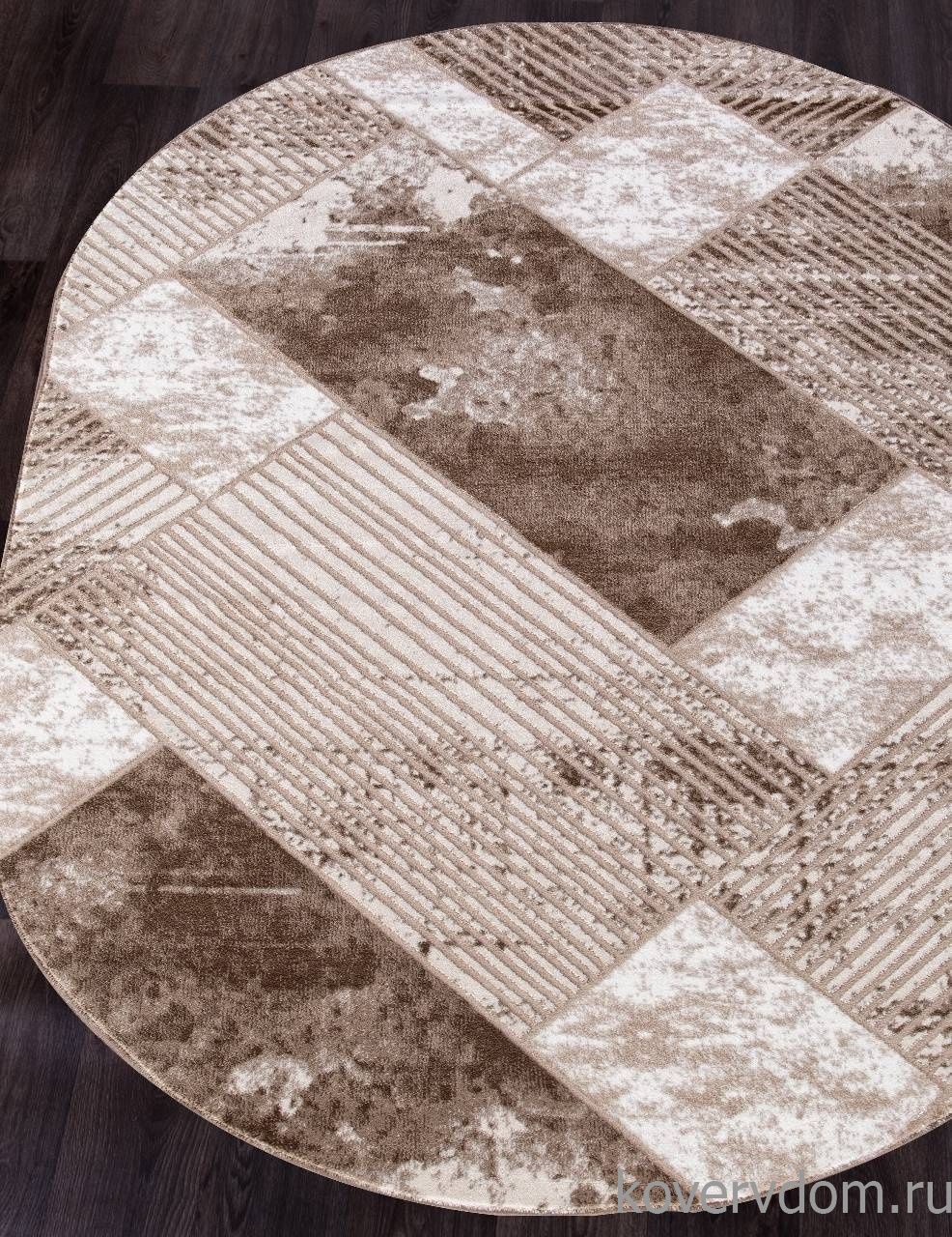 Ковер MARDAN 5024A VIZON SHRINK / BROWN Овал Ковер MARDAN 5024A VIZON SHRINK / BROWN Овал