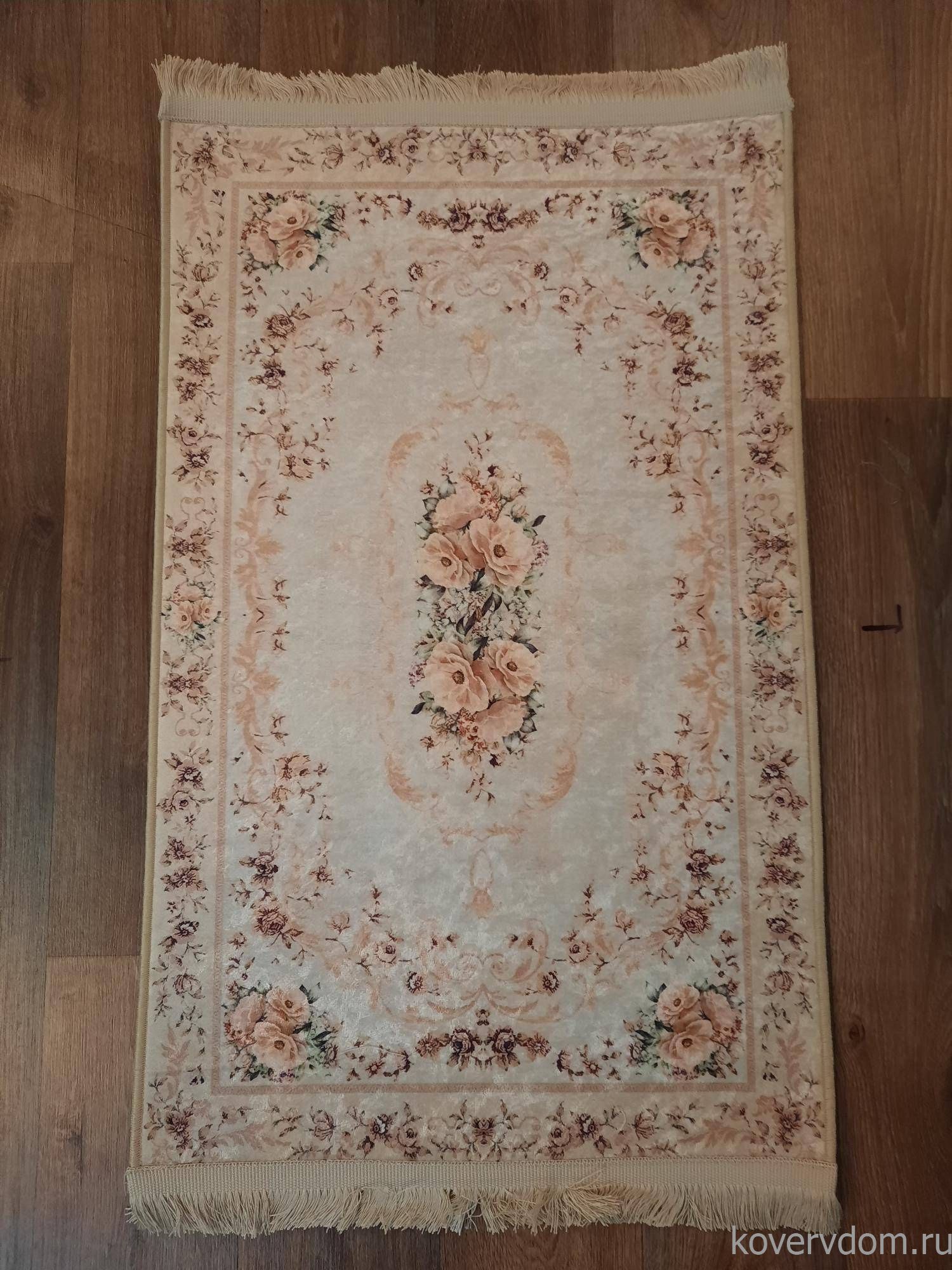 Ковер с цветами Decovilla 28003.101 Пудровый