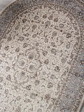 Абстрактный ковер VALENCIA DELUXE F014 CREAM-L.BLUE Овал