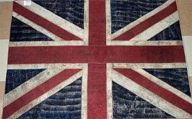 Абстрактный ковер винтажный ручной работы Британский флаг Vintage Flag Patchwork 22201