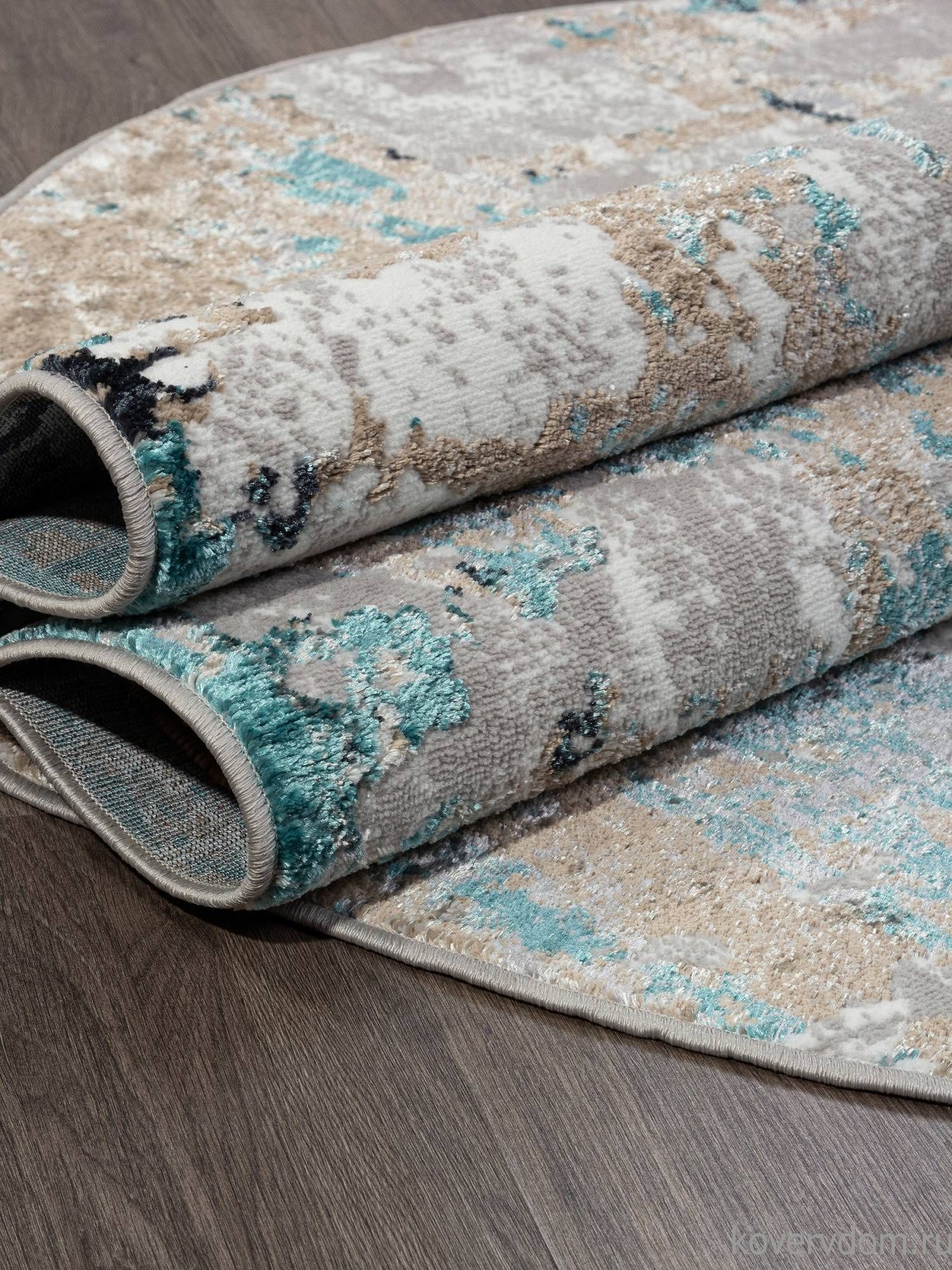 Ковер PARADIZE 01632A GREY / TURQUOISE Овал