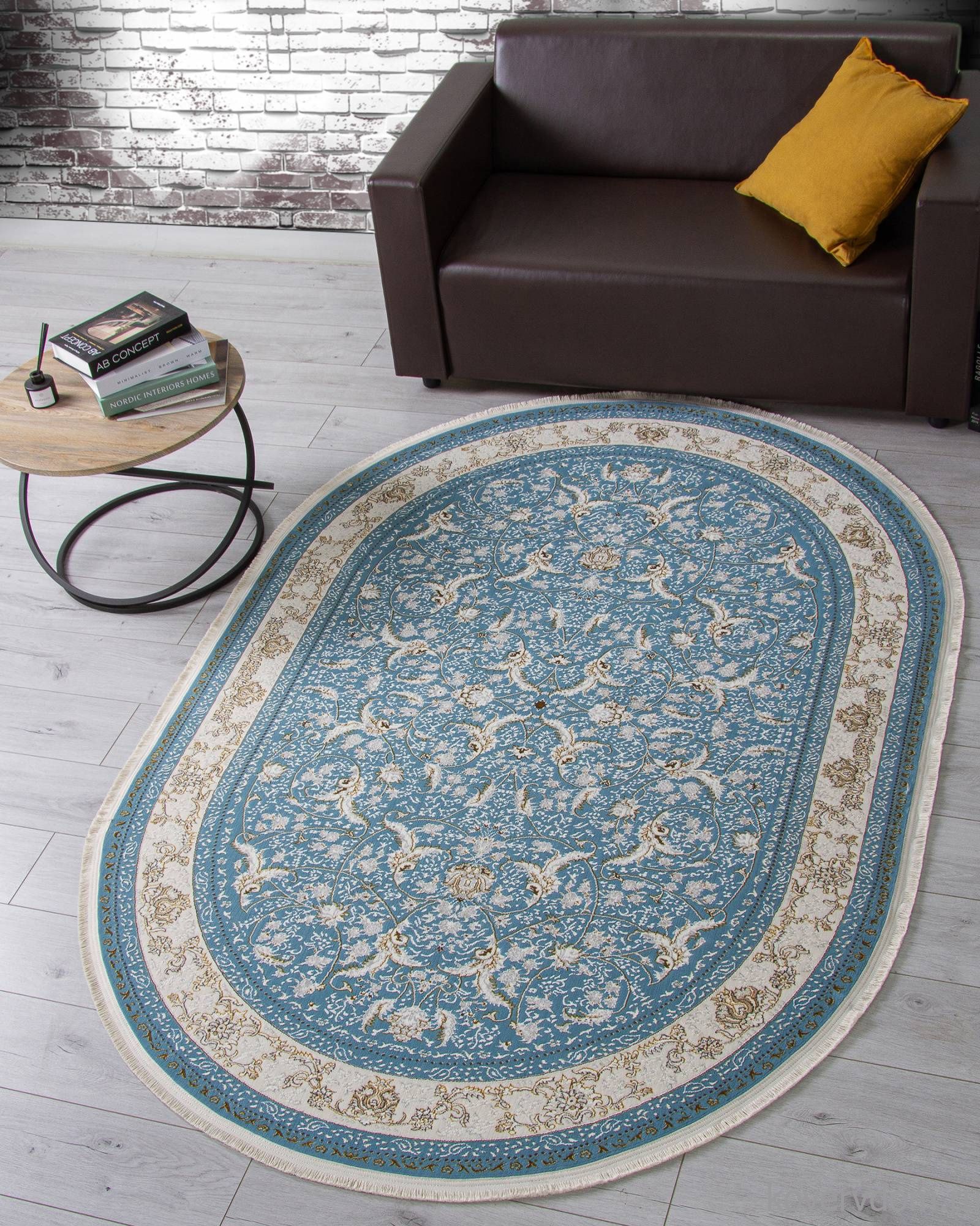 Ковер ZARINA M101B BLUE / BLUE Овал