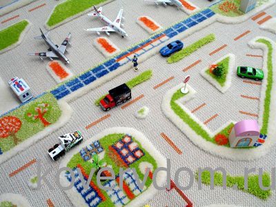 Детский развивающий игровой рельефный 3D ковер Городок арт.134Х180