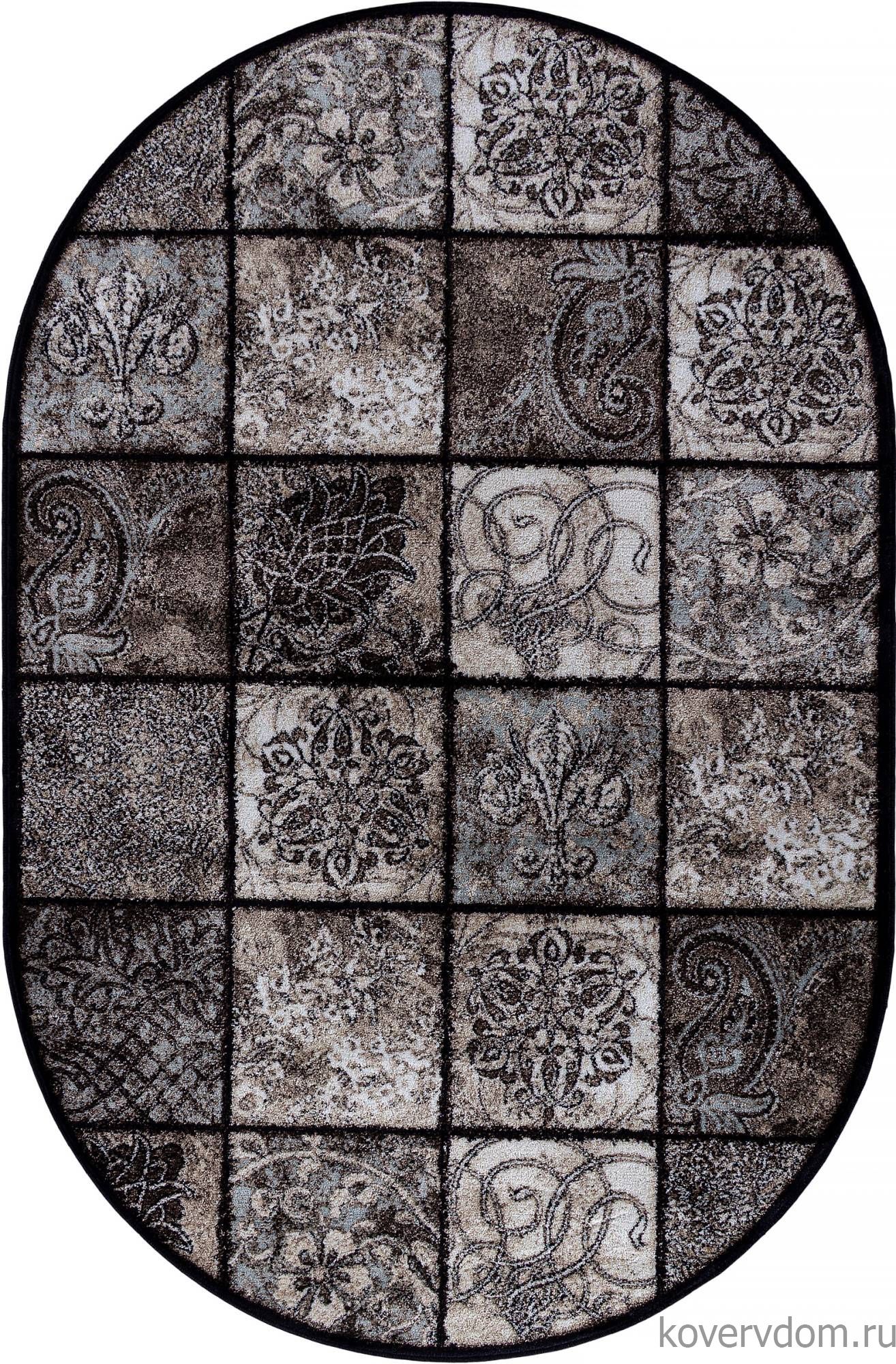 Ковер VALENCIA DELUXE d328 BROWN Овал