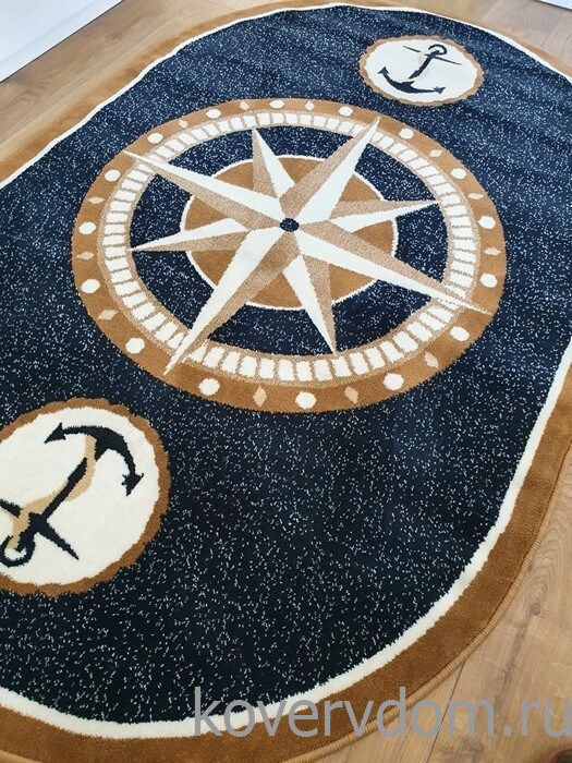 Ковер Морской ОВАЛ  темно-синий Ковер Морской ОВАЛ  темно-синий